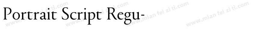 Portrait Script Regu字体转换